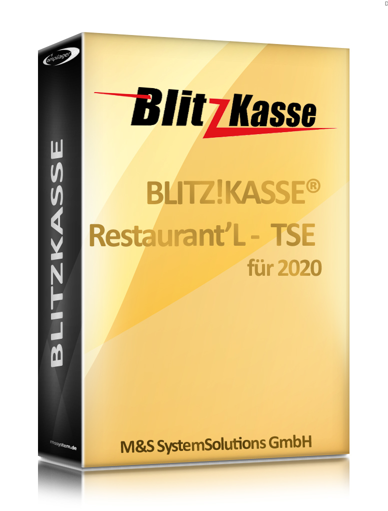 Blitzkasse® Restaurant'L Kassensoftware für Gastro Caffe Restaurant für 2020 TSE 