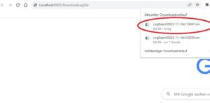 Download log file BlitzKasse
